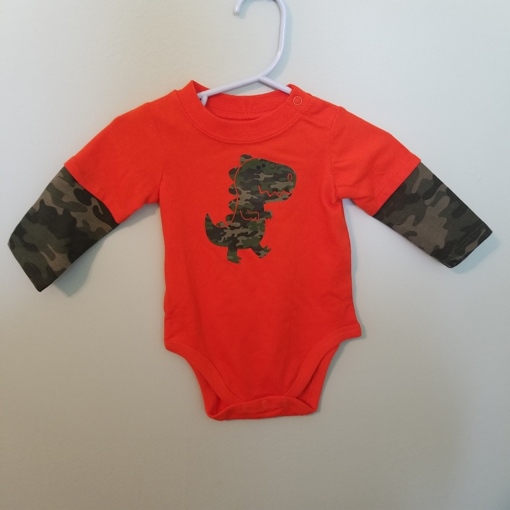 Never Used Neon Dino Camo Onsie